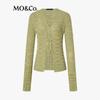 MO&Co. Cotton-Linen Blend Tie-Up Knit Cardigan
