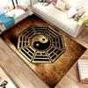 Chinese Tai Chi Bagua Yin Yang Area Rug,Carpet Rug for Home Living Room Children Bedroom Sofa Doormat Decor,Non-slip Floor Mat