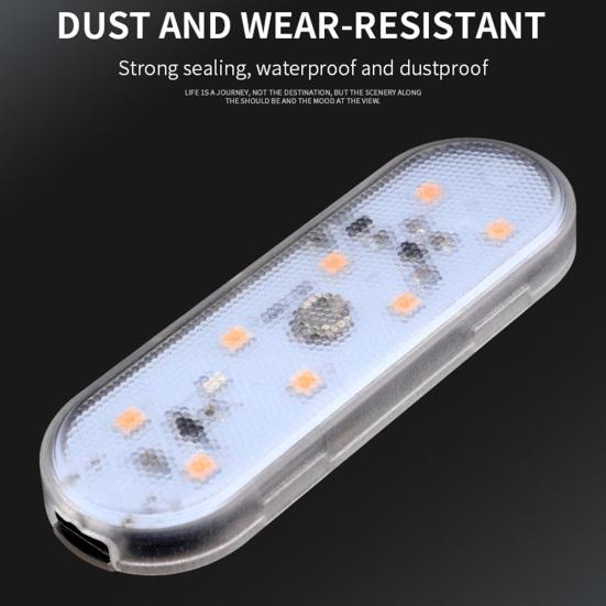 Auto LED světlo 7 barev měnící voděodolné proti poškrábání Mini velikost dobíjecí, dotykové ovládání, automatické vnitřní LED světlo