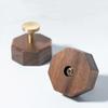 Wood & Metal Wall Hook Hat Hanger Easy Install Wall Mount Wooden Peg Knob Walnut Cute Simple Modern Small Room Decor