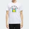 Adidas Originals Clover Fun Logo Print Sports Short Sleeve T-Shirt Men Tops White DT8111