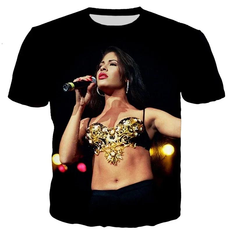 Selena Quintanila Large Size 3D Print Sports et Fashion Casual Short-sleeve