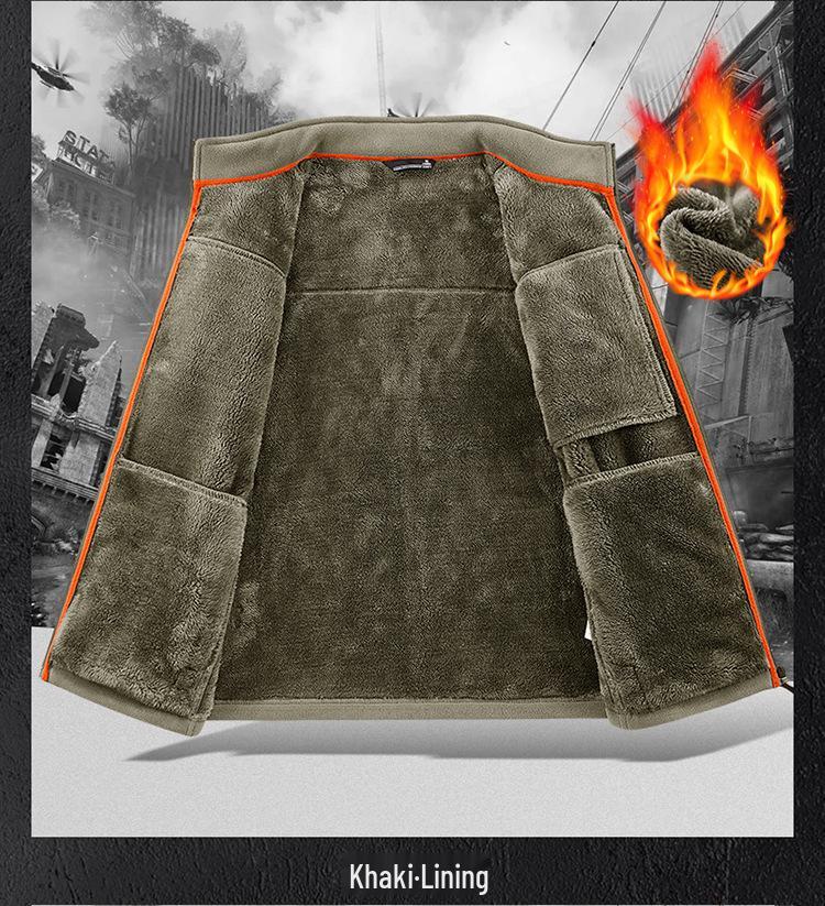8918A Men's Thickened Fleece Outdoor Jacket - Autumn/Winter Sherpa Style