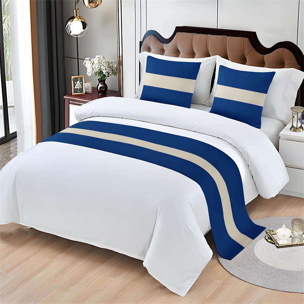 Premium Long Bed Banner Bed with Towel Modern Home Beds End Towel, Hotel Specific Pillow Cover, Light Luxury Bed End Towel