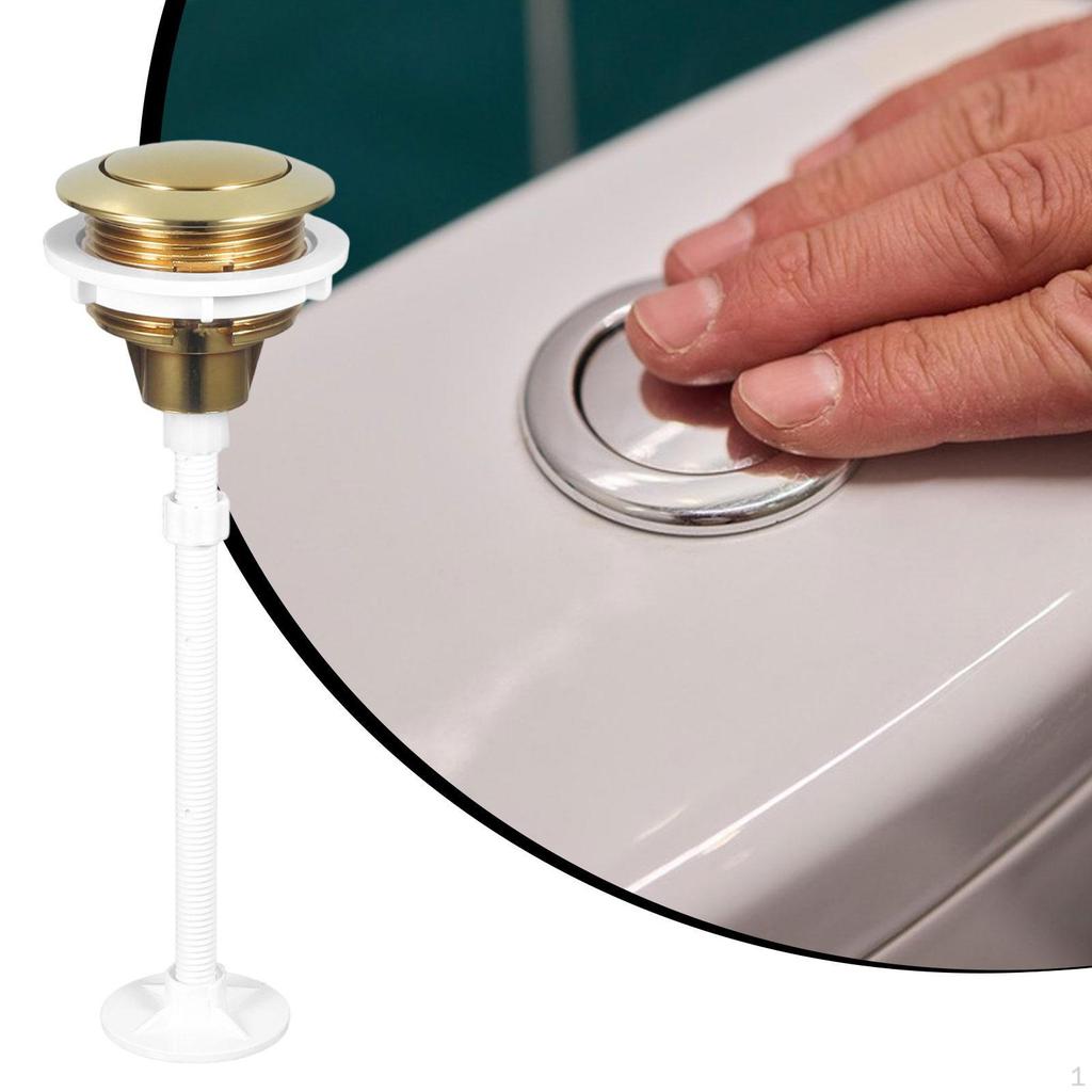 Tlačítko splachování WC Snadná instalace Univerzální, Kulaté, Jedno stisknutí Tlačítko nádržky, Náhradní díly