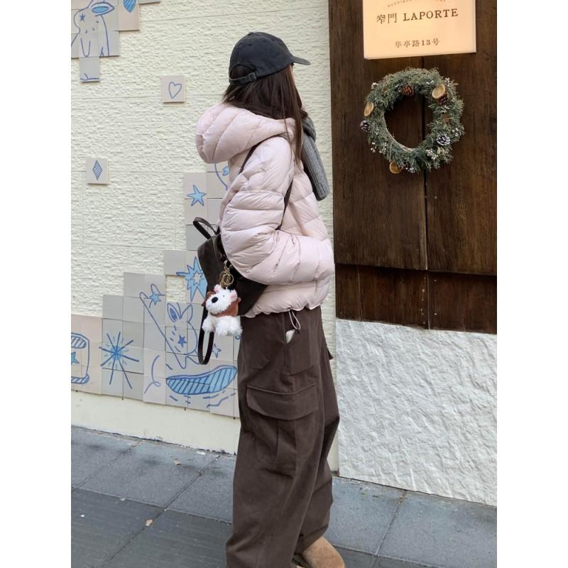 Womens Short Puffer Hooded Cotton Jacket Loose Warm Winter Casual Coat Petite Women 2026