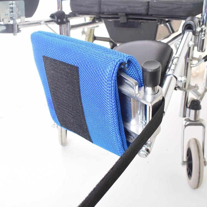 2PCS Wheelchair Foot Pads Anti Slip Design Mesh Fabric Pedal Covers Simple Setup Enhances Safety and Stability