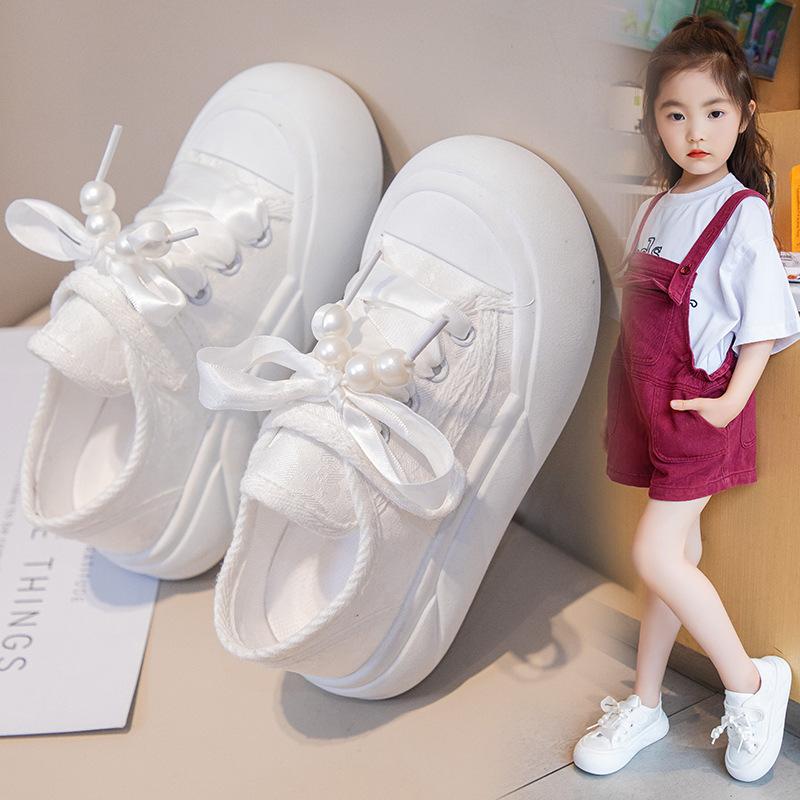 Children's canvas shoes breathable summer new student single shoes boys casual sports shoes girls soft bottom low-top classmates