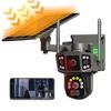 V380 Solar 4G HD Three-Lens Outdoor Camera with Night Vision and WiFi for Orchard Monitoring