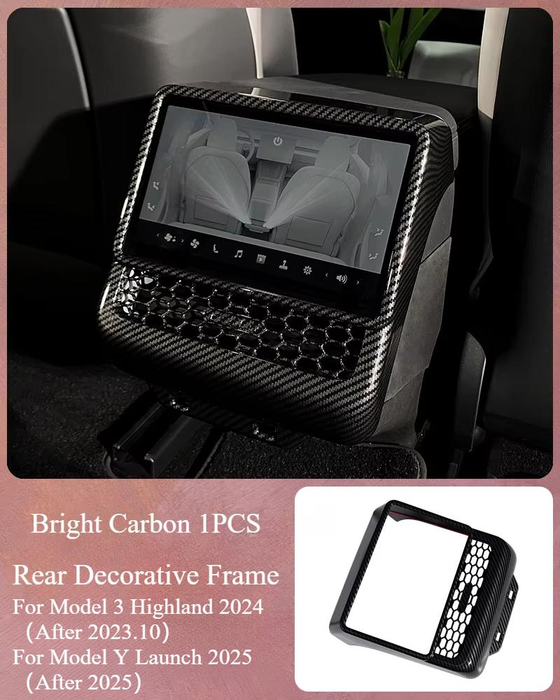 Back Air Vent Trim Protective Cover for Tesla Model 3 Highland Model Y Juniper 2025 Rear Anti Kick Cover Rear Air Outlet Frame