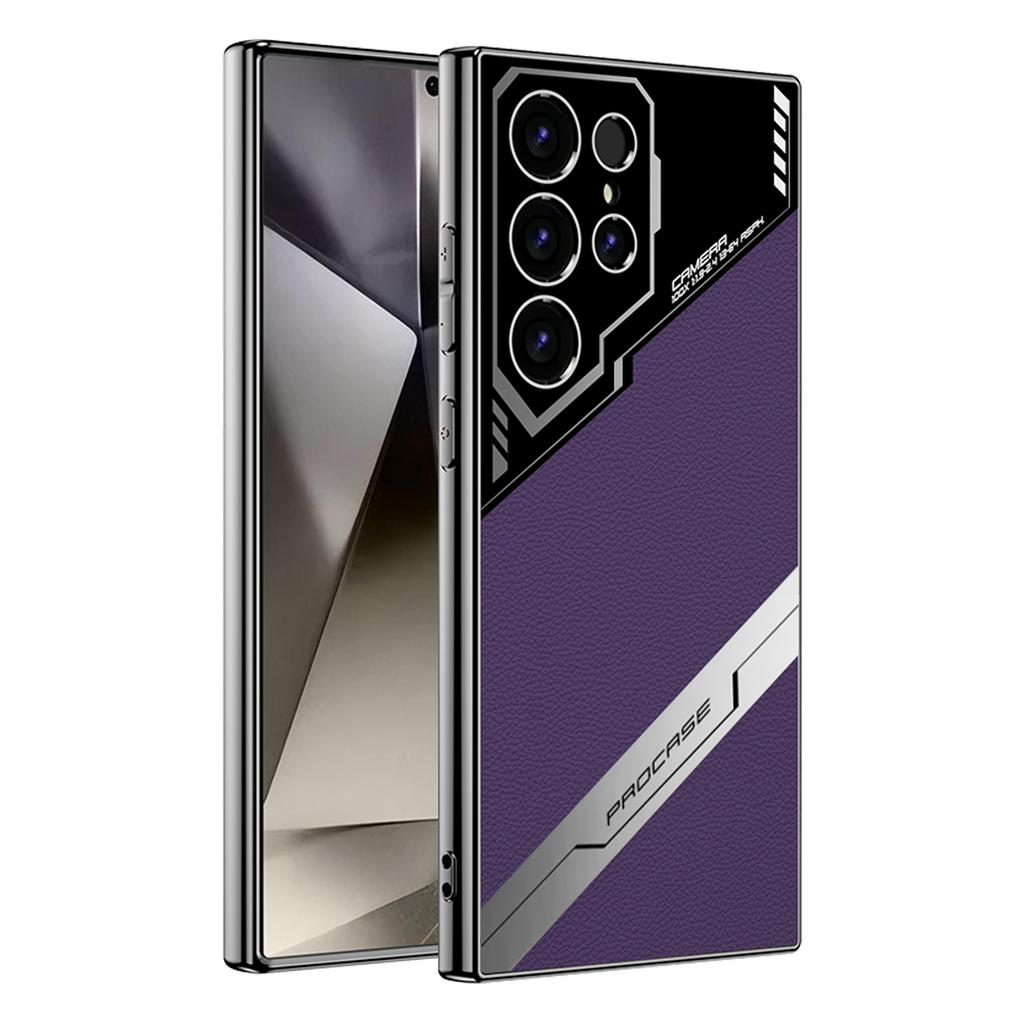 Original Leather Shockproof Phone Cover For Samsung Galaxy S23 S24 S25 Ultra 5G Luxury Hard PC S24Ultra S25Ultra Protection Case