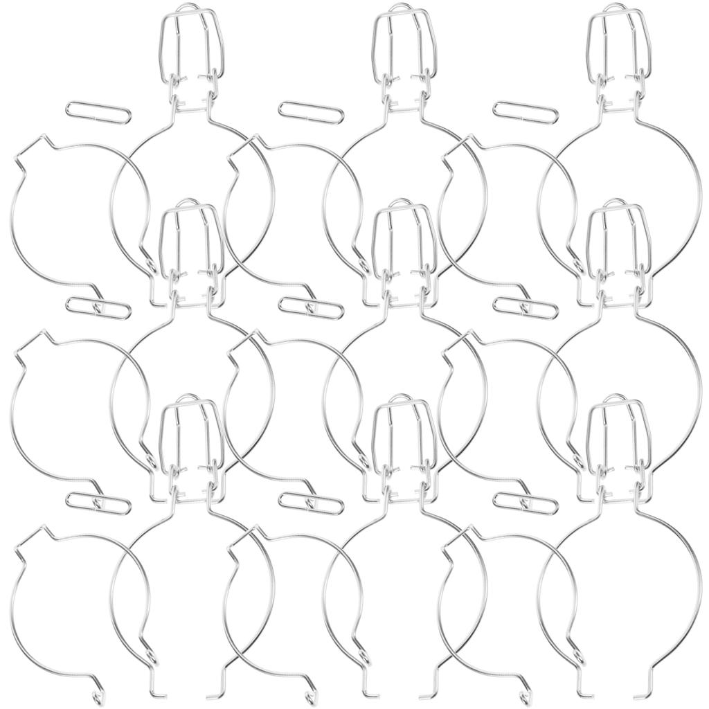 10 Stück Drahtverschlussklemme Verschlussdose Schnalle Edelstahl Befestigung Glasbehälter Auslaufsicherer Behälter Küchenaufbewahrung Metallversiegelung