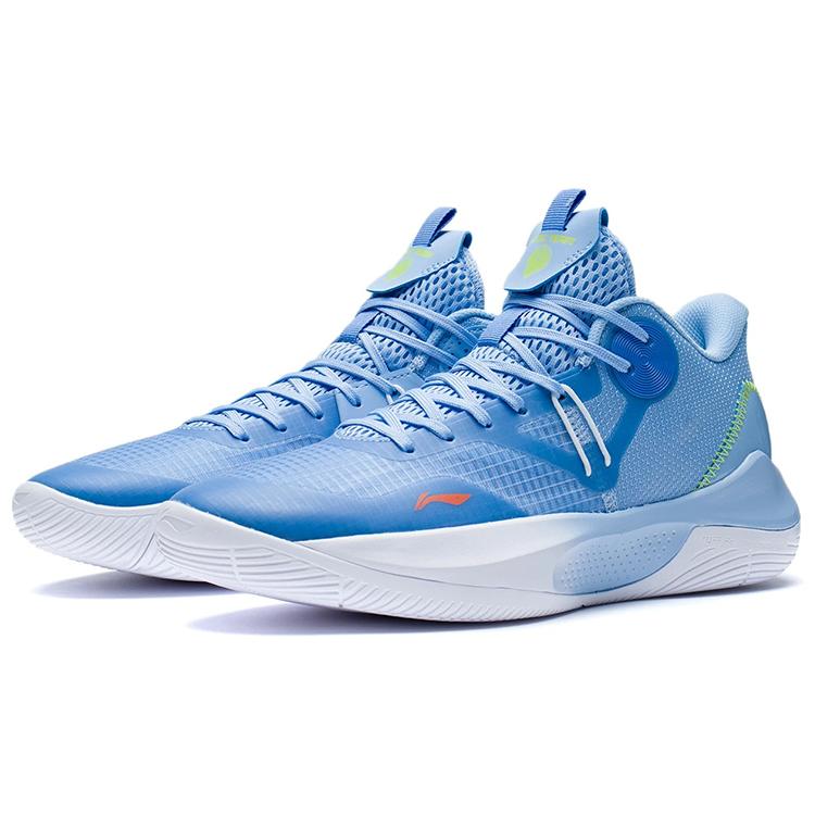 New LINING SONIC Team LOW Basketball Shoes Men Low Top Aurora Blue ABPS023-3