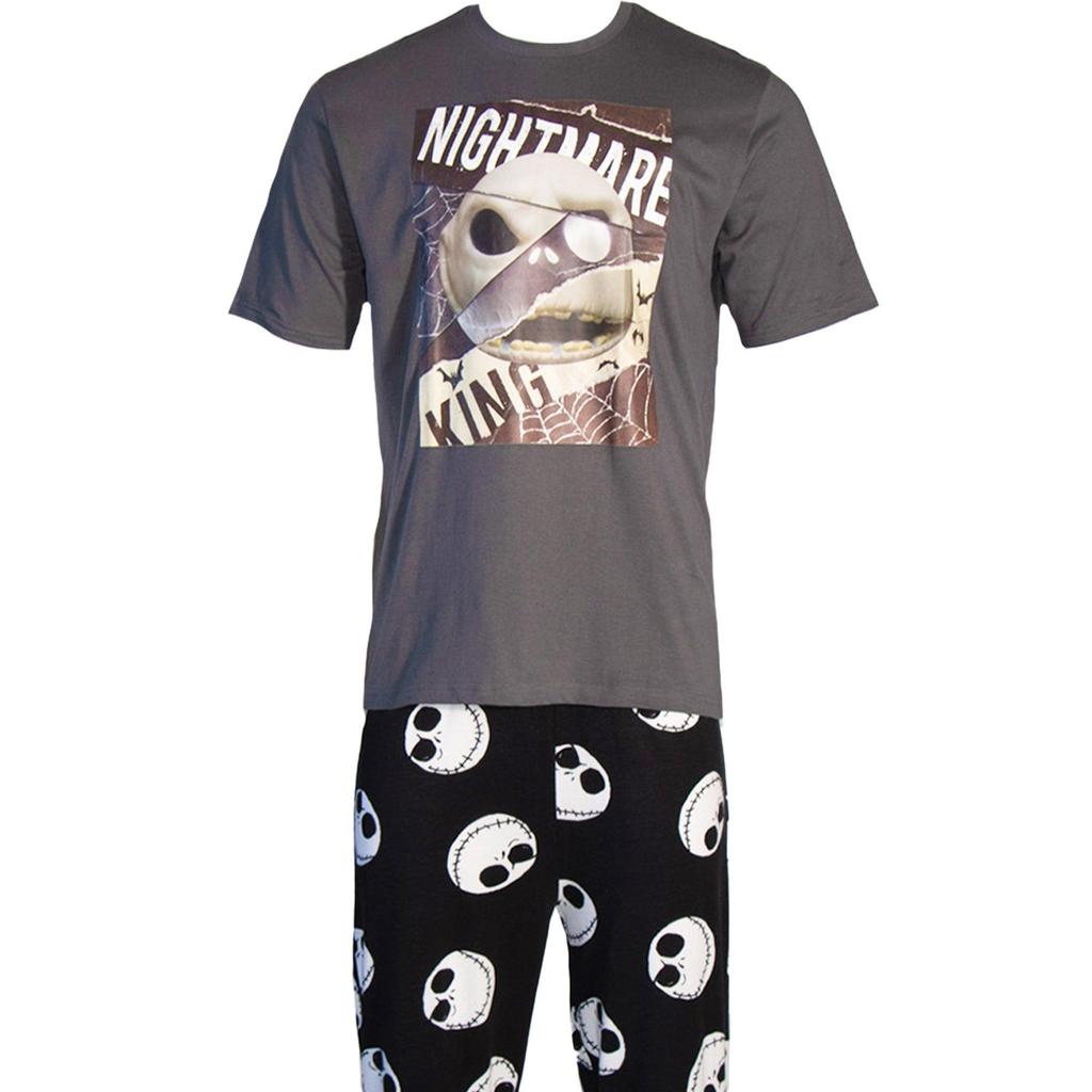 Nightmare Before Christmas Mens Jack Skellington Spider Web Pyjama Set