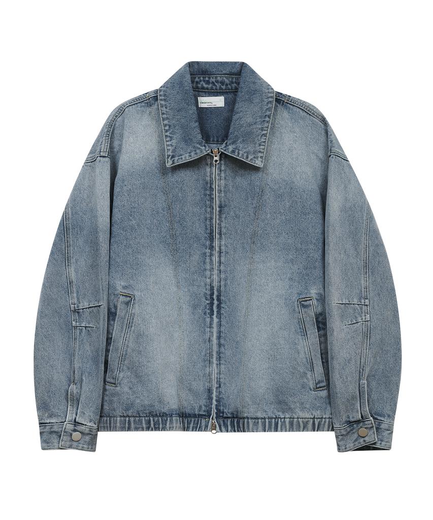 Standarderror 87-Stan118 [Classic] Florence Vintage Washed Minimal Denim Jacket Light Indigo