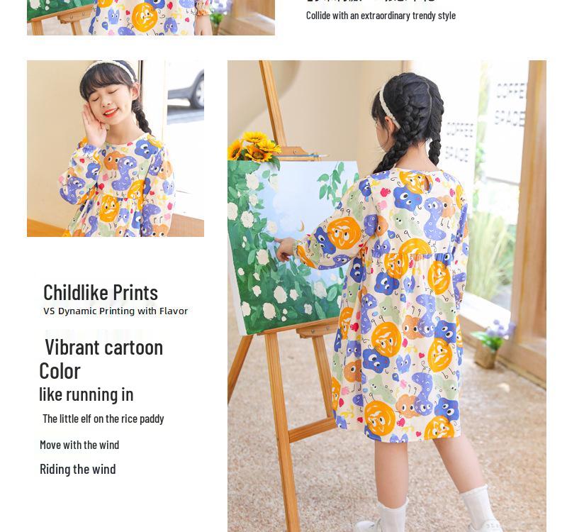 Podzimní princeznovská sukně pro dívky: Korejský styl pro batolata a malé děti