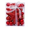 Christmas Tree Decorations Balls Set 30pcs 3cm Plastic With Topper Star Electroplated Xmas Ornaments Holiday Party