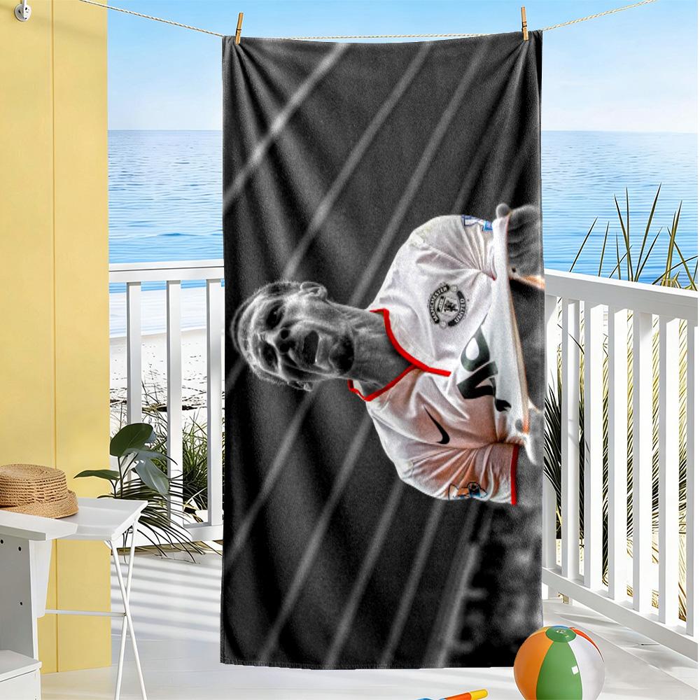 Football Player Celebration Beach Towel Super Soft & Absorbent Comfortable Lightweight
