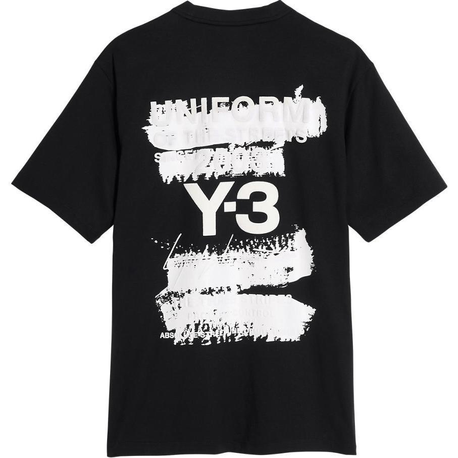 adidas Y-3 Graphic Short Sleeve T-Shirt Asia Sizing Black Men s JN4879 XS