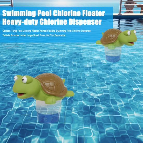 Çizgi Film Kaplumbağa Havuz Klor Şamandırası Hayvan Yüzen Yüzme Havuzu Klor Dağıtıcısı Tabletler Brom Tutucu Büyük Küçük Havuzlar Jakuzi Dekorasyonu