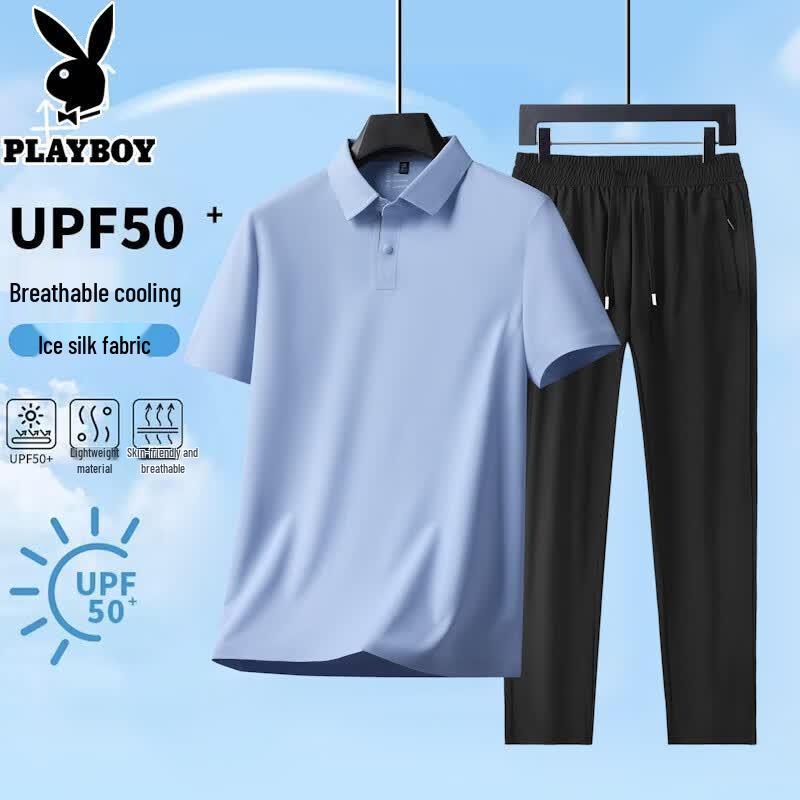 Playboy Men s Ice Silk Quick-Dry Polo Set XL