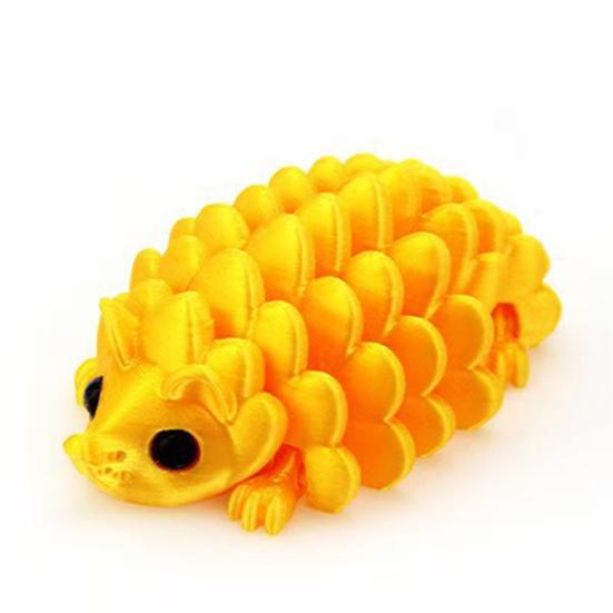 3D Printed Pinecone Hedgehog Figurine Movable Joints Hedgehog Stress Relief Fidget Toy Home Office Desktop Decoration Ornament