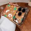 Christmas Festive Printed Plating TPU Phone Case For iPhone 17 16 15 14 13 12 11 Pro Max Plus Air 16E Clear Shockproof Cover
