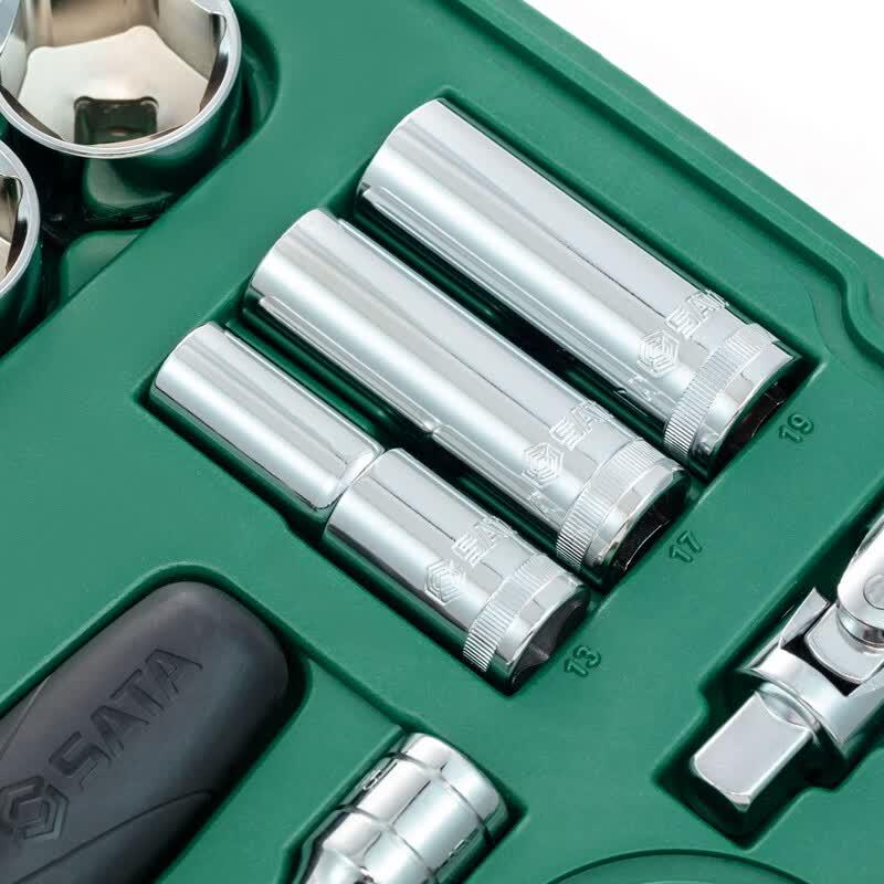 SATA 09005 23-Piece Auto & Machine Repair Socket Tool Set