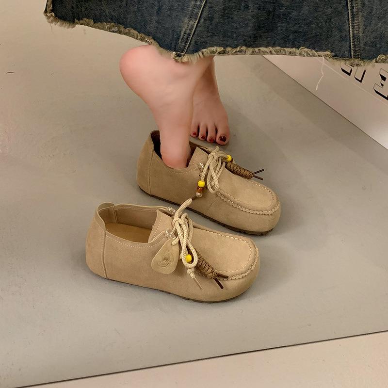 New Spring and Autumn Thick-soled Women's Versatile Casual Square Head Light Lazy Shoes