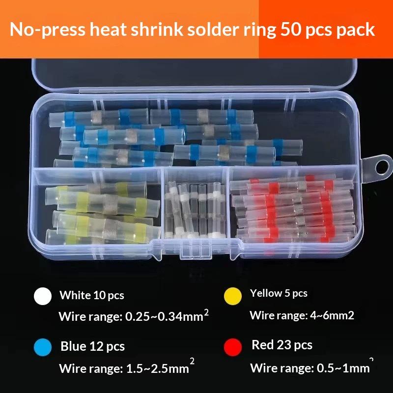 50 To 500Pcs Heat Shrink Solder Seal Wire Connectors Kit Waterproof Butt Electrical Terminalsinsulated Splice Marine Automotive