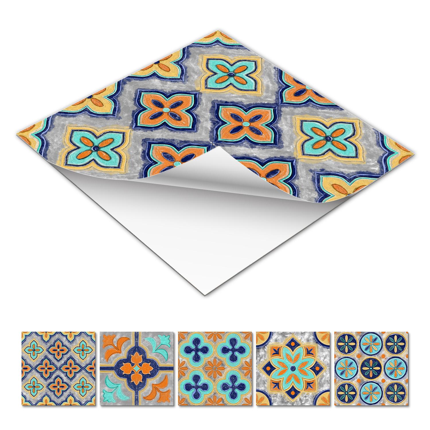 

Італійська плитка ручної розпису Наклейка для підлоги Декорація Кухонна наклейка на стіну Самоклеюча Водонепроникна Потовщена Матова Наклейка для підлоги 20 * 20CM * 5 pieces