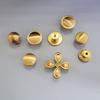 Brass Gold Flower Shape Cabinet Knob Pulls Polished Solid Brass Ball Kitchen Drawer Knob Handle