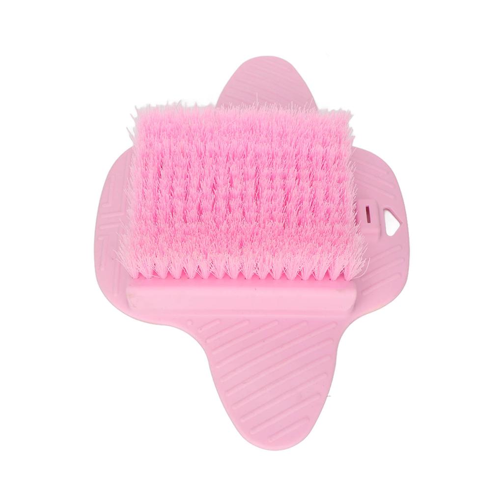 Foot Brush with Suction Cup Wall Mounted Foot Scrubber Sole Cleaning Massage Exfoliation Brush Pink
