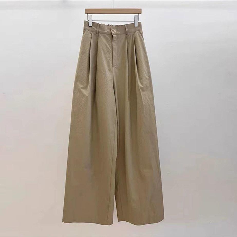 

2025 High-Waisted Straight-Leg Casual Women s Pants - Slimming Solid Color S: 80-95 jin