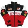 Retro F1 Stickerei Renn-Windbreaker: Unisex Frühjahrs Bikerjacke