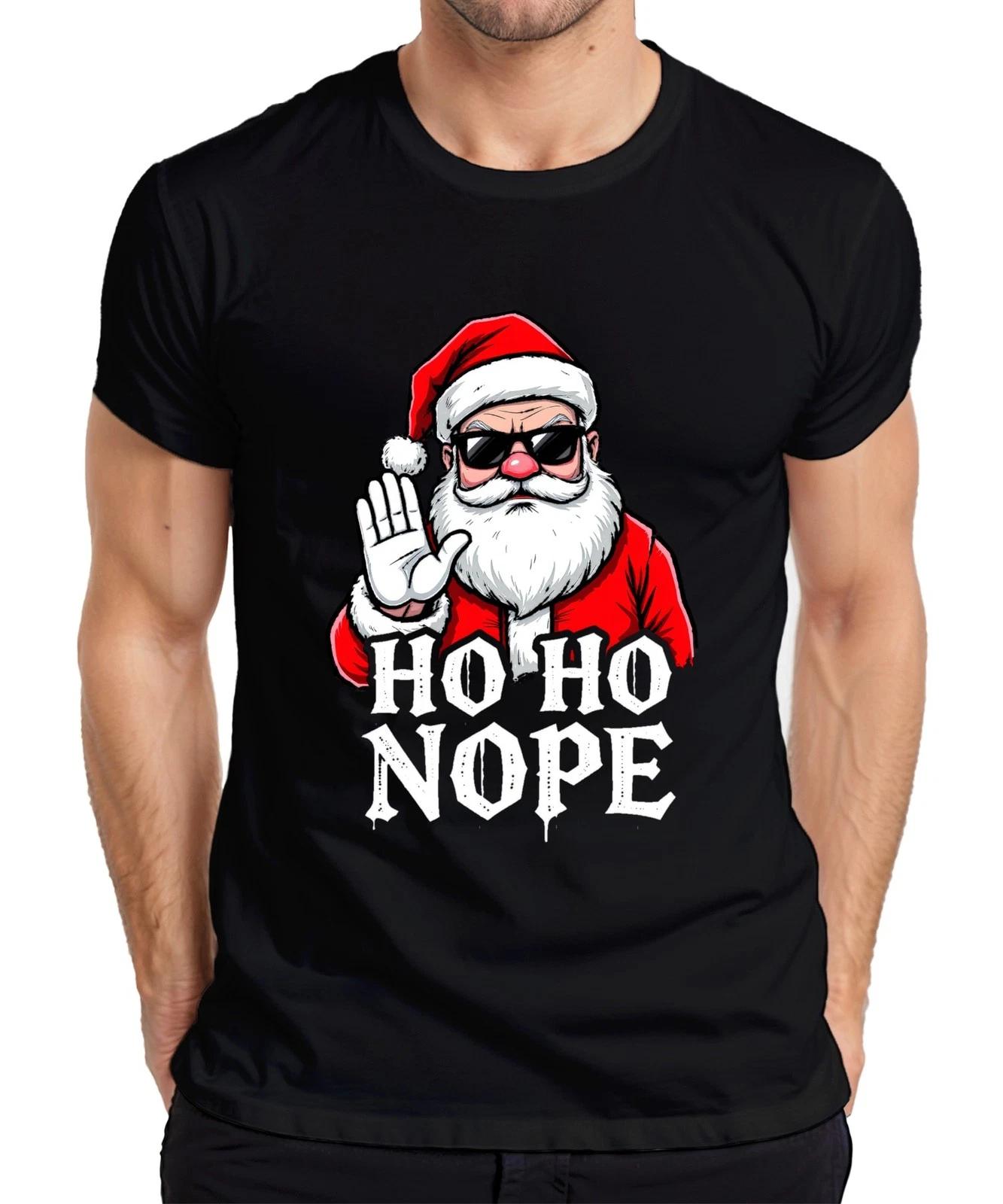 Ho Ho Nope Weihnachtsmann Sonnenbrille lustig Weihnachten Herren T-Shirt XXL