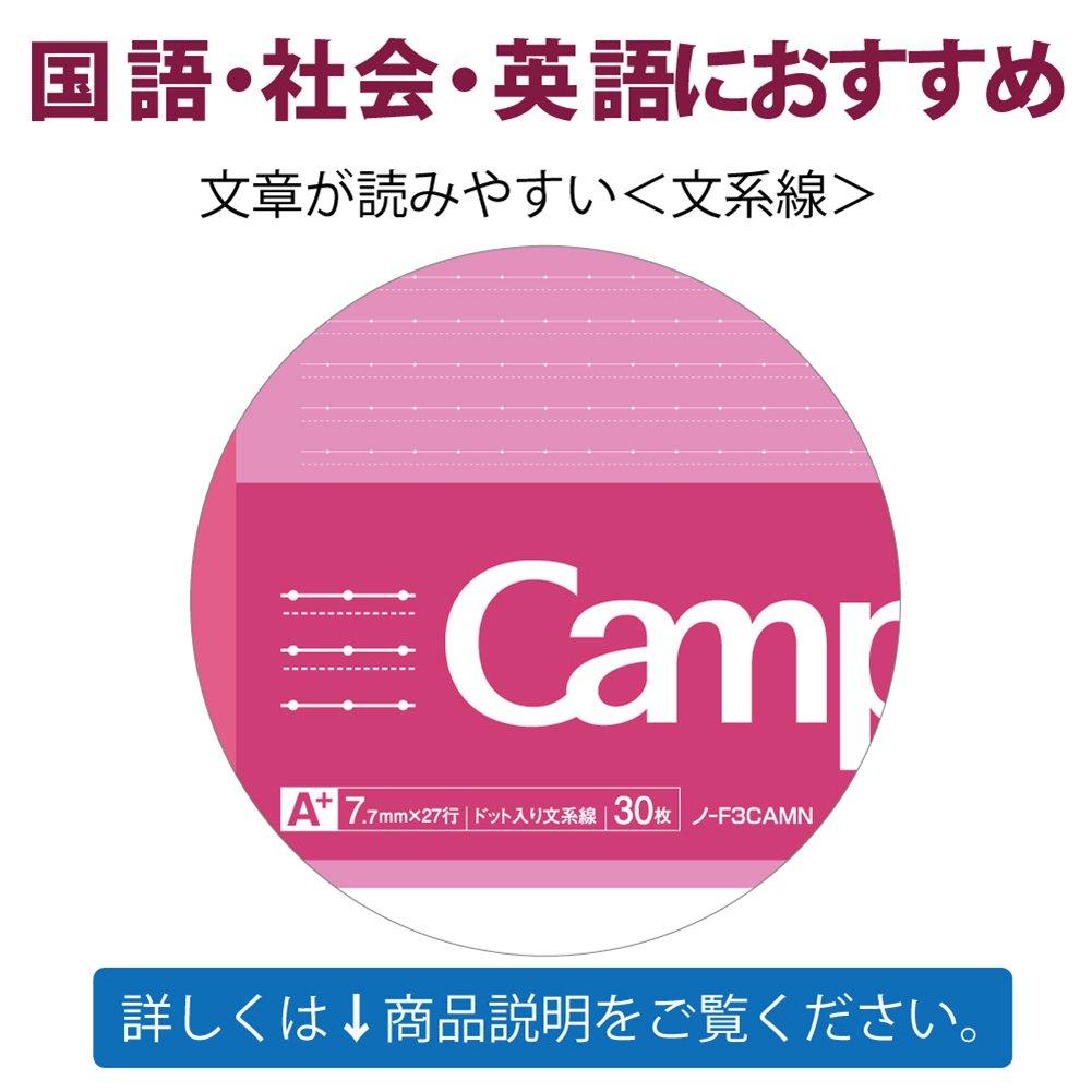 Kokuyo Campus Notebook Dot Line for Humanities B5 No-F3CAMNX5 7.7mm A+ Ruled 5-Color Pack