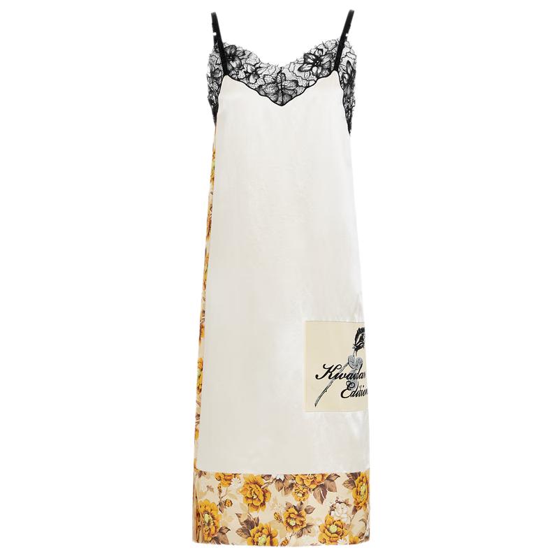

Edition Kwaidan s Collaboration Floral Lace Acetate Slip Dress S (160)