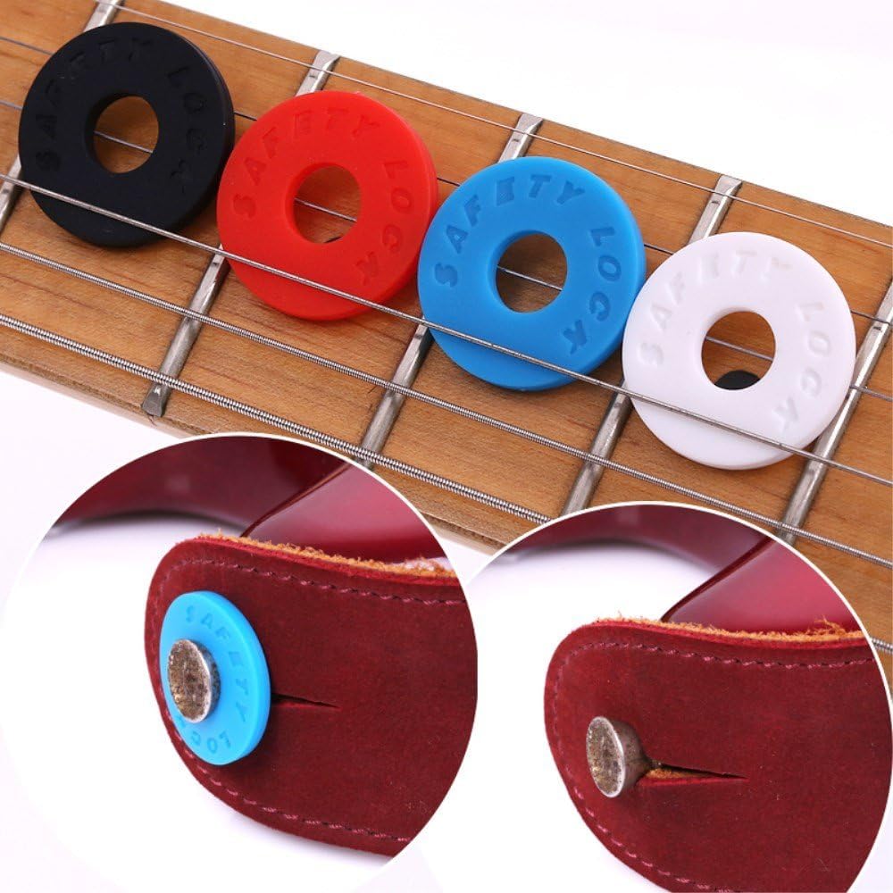 Guitar Strap Lock Premium Silicone Strap Lock Rubber Guitar Strap Block Guitar Protector Guitar Strap Pin Guitar Parts Instrument Parts Fall