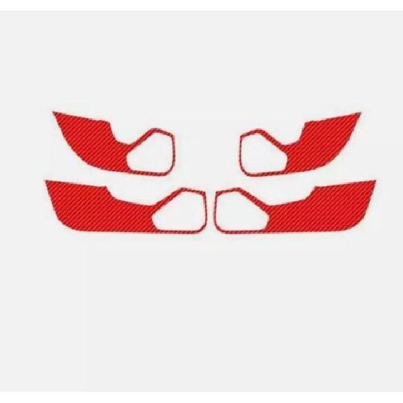 Panel Sticker For Honda Civic - Interior Door Anti-Kick Red Carbon Fiber