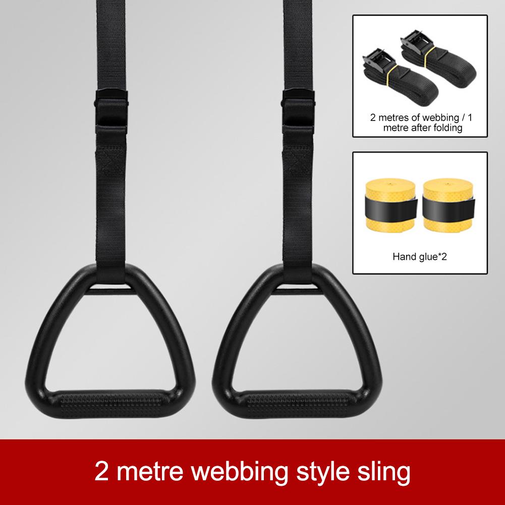 Gymnastic Rings with Adjustable Straps Pull Up Exercise Rings Home Fitness Equipment for Home Exercise Workout Fitness Training