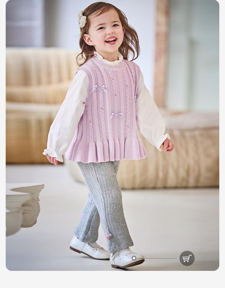 David Bella Girls' Sweater Spring Dress Children's Fake Two Piece Knitted Sweater Baby Pie Hoodie