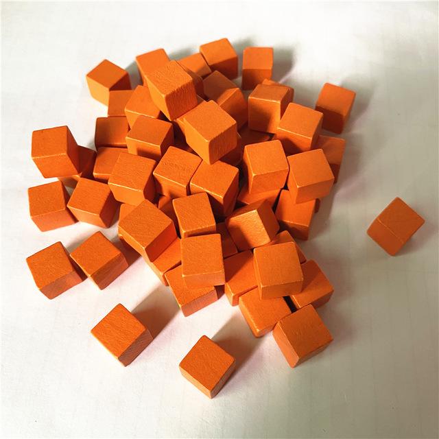 100Pcslots 14Colors 10Mm Cube Wood Cubes Colorful Dice Chess Pieces Right Angle For Token Puzzle Board Games Early Education