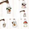 Cartoon Halloween Ghostly 2D Flat Acrylic Wall Decors Light Hanging Craft Ornament For Home Office School Decoration