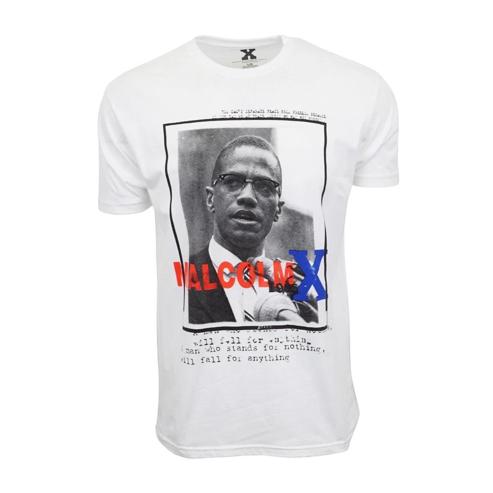 Malcom X Unisexs White Graphic T Shirt S