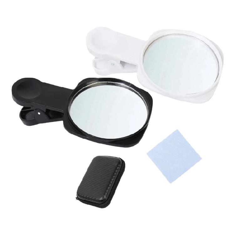 ABS Selfie Mirror Clip On Designs for Phone Rear Camera Photography Include Protective Storage Case and Cleaning Cloth