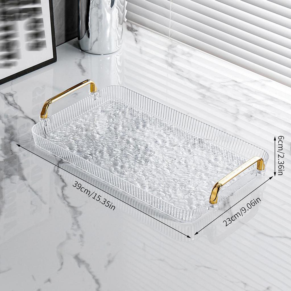 Premium Home Living Room Tea and Water Cup Tray - Elegant Desktop and Dining Plate
