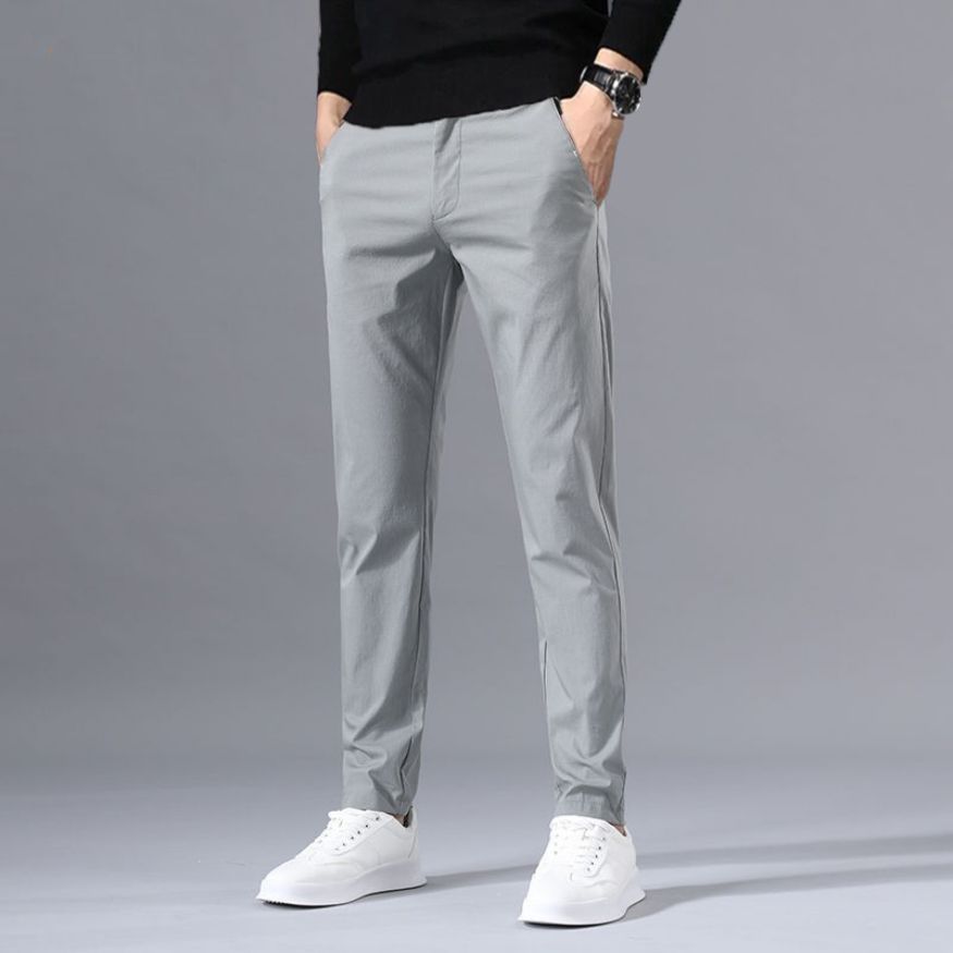 Luxus Gerade Business Casual Männer Hosen Hohe Qualität Designer Frühling Herbst Elegante Männliche Freizeit Lange Formale Hose