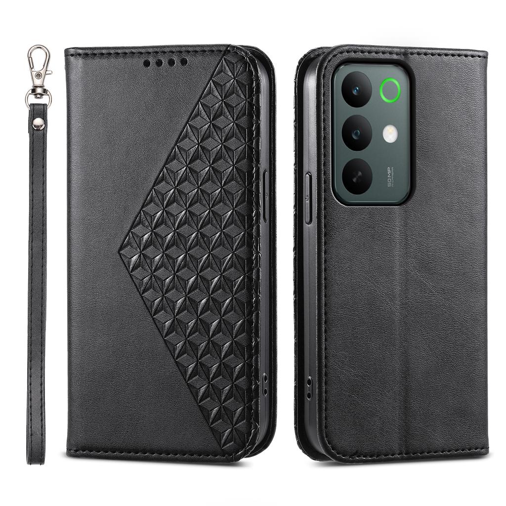 Für Realme C85 Pro 4G Hülle Kalbsstruktur PU-Leder Brieftasche Handyhülle mit Handgelenkschlaufe