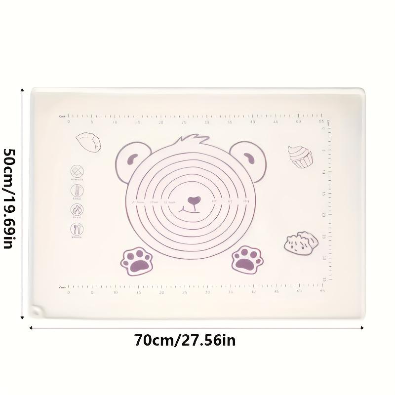 

Silicone Baking Mat with Measurements- Non-Slip Thick Pastry Mat for Dough Rolling, Pizza, Fondant& Dumplings(50x70cm, Beige) 70*50cm